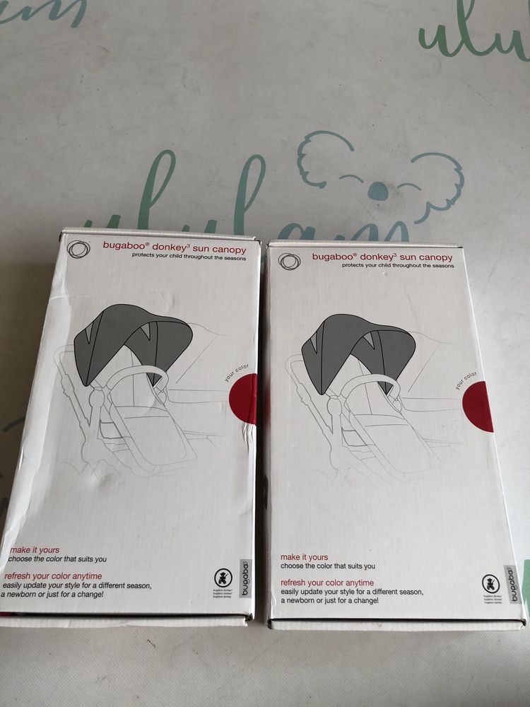 Bugaboo Donkey3 NOWA/POWYSTAWOWA budka z okienkiem Czerwona x2