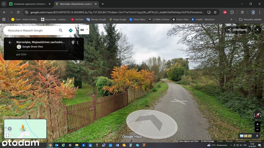 Piękna działka budowlana 150 od plaży nad Zalewem Szczecińskim, z WZ.