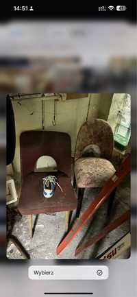 Muszelka fotel krzesło prl vintage antyk wycięte okazja tanio
