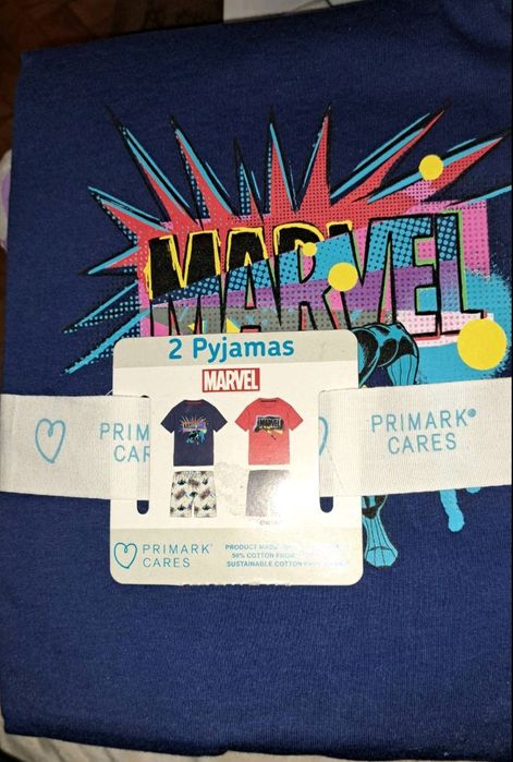 Дитячі піжамки Primark.  пижамы на мальчиков Марвел,Marvel. Набір 2шт