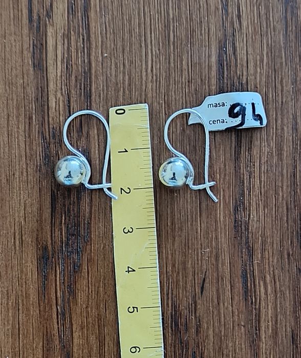 Kolczyki srebrne kulki