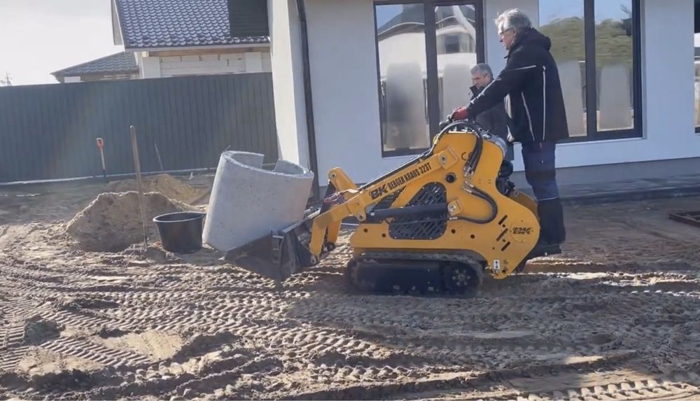 Оренда міні навантажувача та траншеє копача