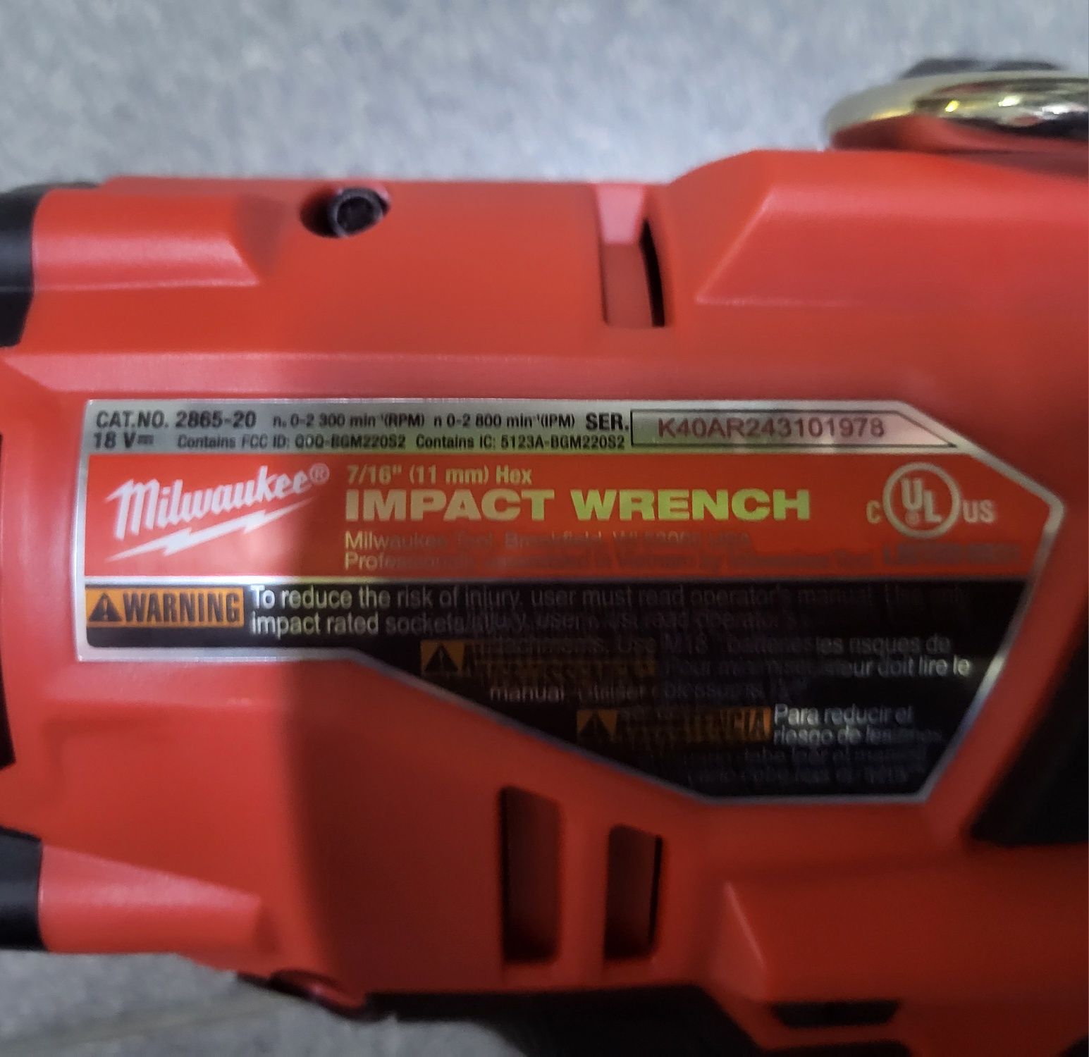 Milwaukee 2865 M18 ONEFHIWH716-0X імпакт длиль гайковерт