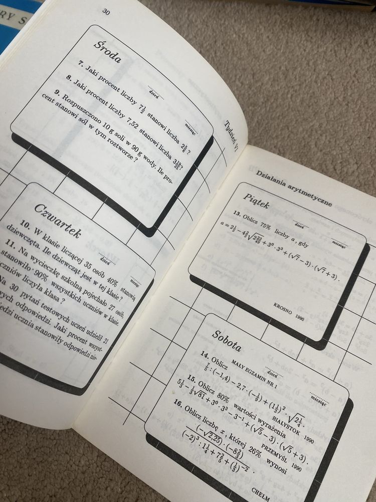 Matematyka kalendarz ósmoklasisty