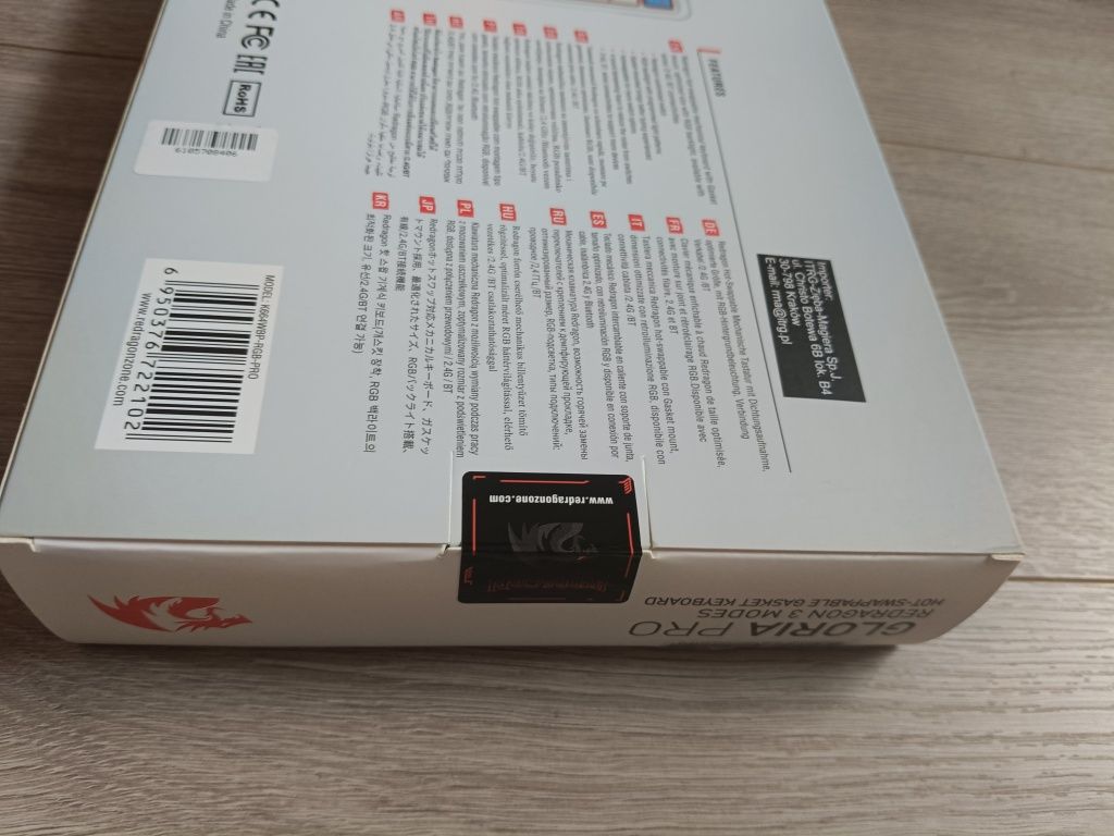 Klawiatura mechaniczna Redragon Gloria Pro Bumblebee RGB HOT-SWAP