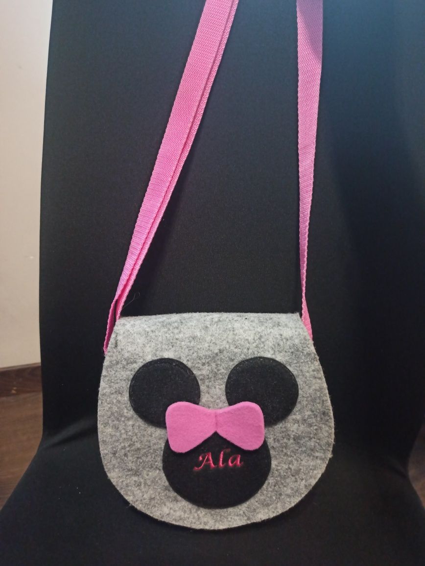 Piękna torebka z imieniem Ala z motywem Myszki Minnie
