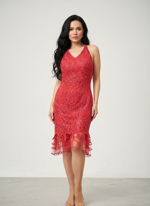 Продам червону сукню з блискітками!!