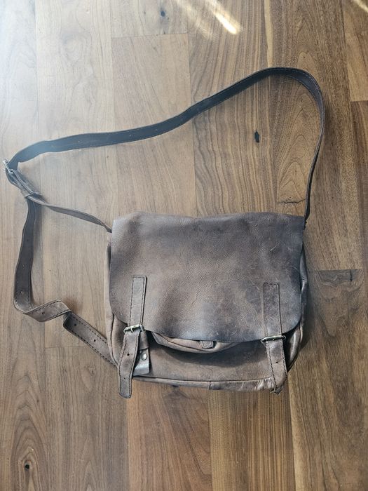 Skórzana torba listonoszka - duża