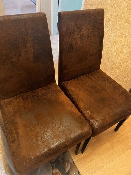 Krzesła  Casual Vintage brązowe ekoskóra Kare design