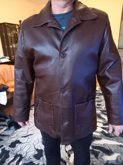 Skórzana Kurtka męska z ociepleniem