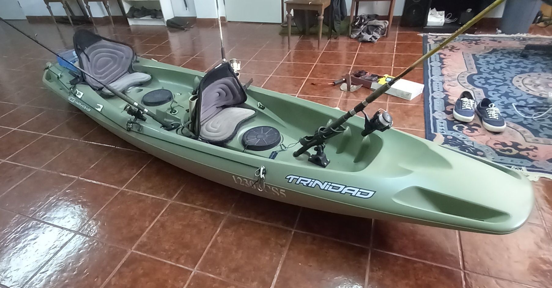 Kayak passeio ou pesca 2adultos 1 criança