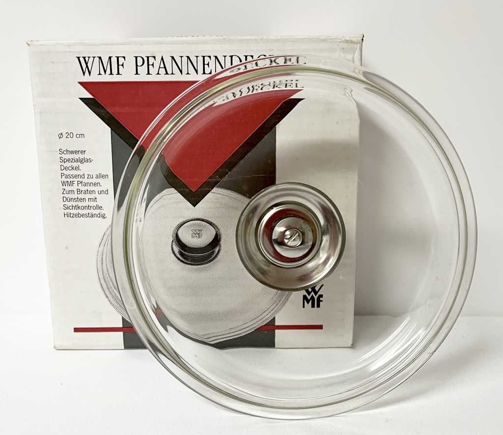 Pokrywka ciężka szklana średnica 20 cm niemieckiej marki WMF