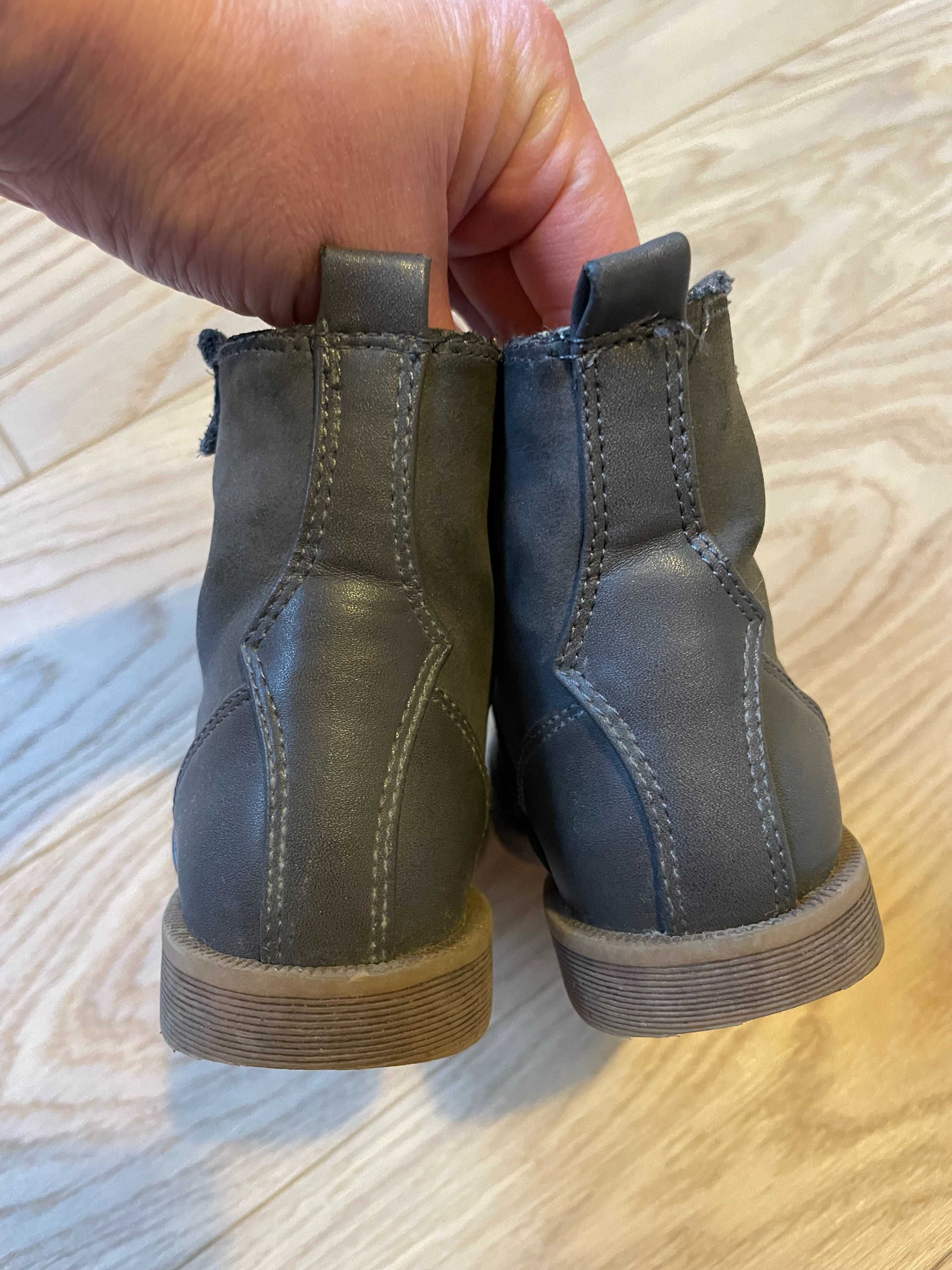 Buty dziewczęce Zara r.25, botki, szare, lekko ocieplone, butki