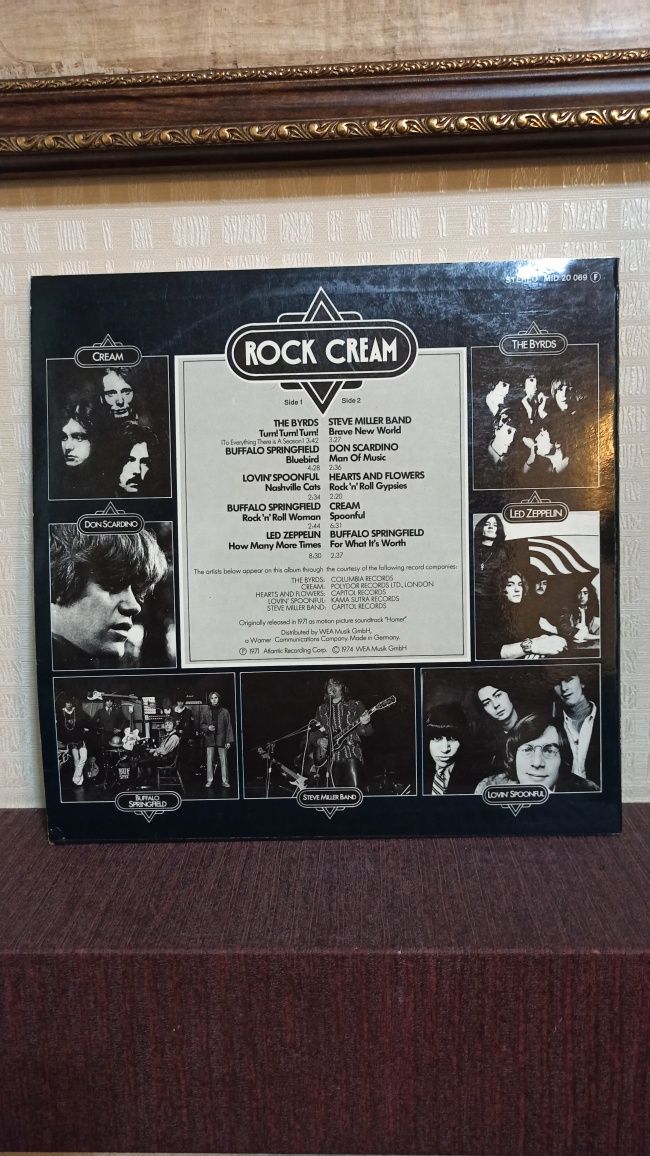 Пластинка (LP).Сборник -Rock Cream