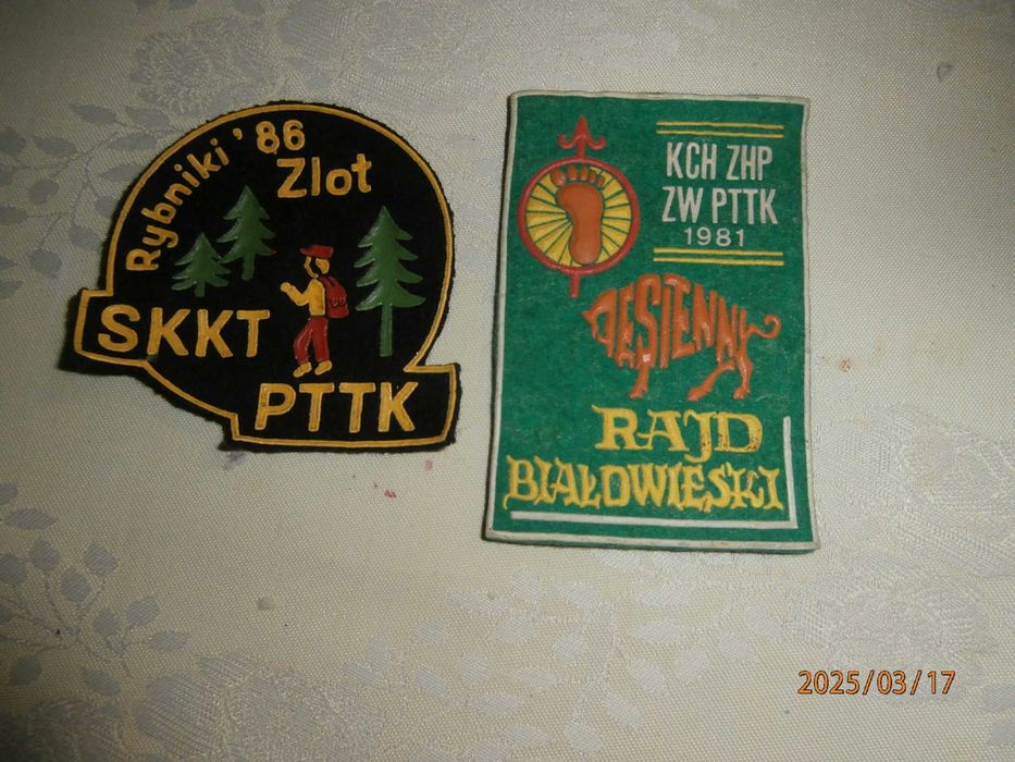 Plakietki z PRL-u, OHP, ZHP, PTTK itp. 9 szt. Unikaty kolekcjonerskie