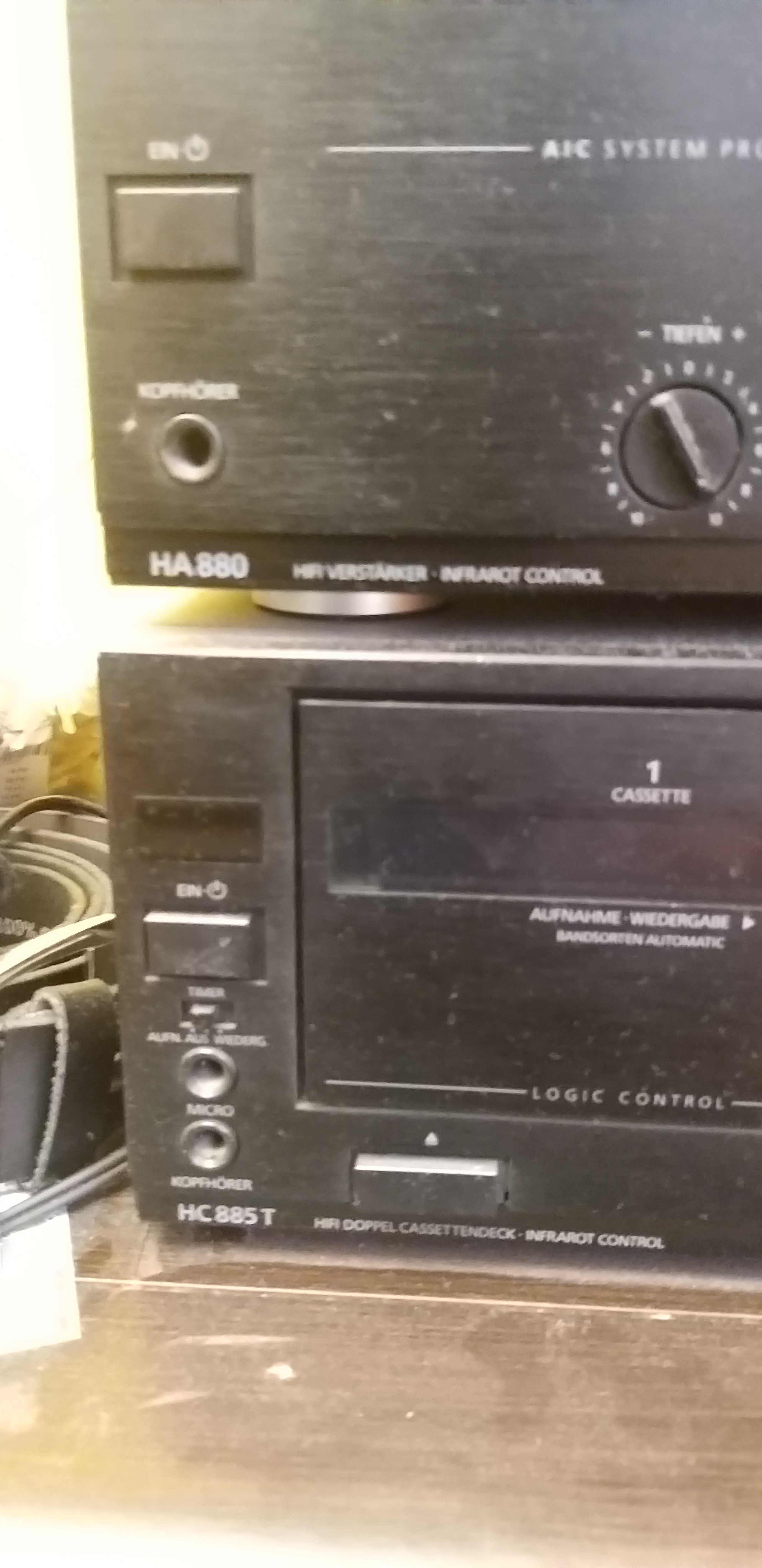 Wieża segmentowa telefunken wzmacniacz cd deck tuner