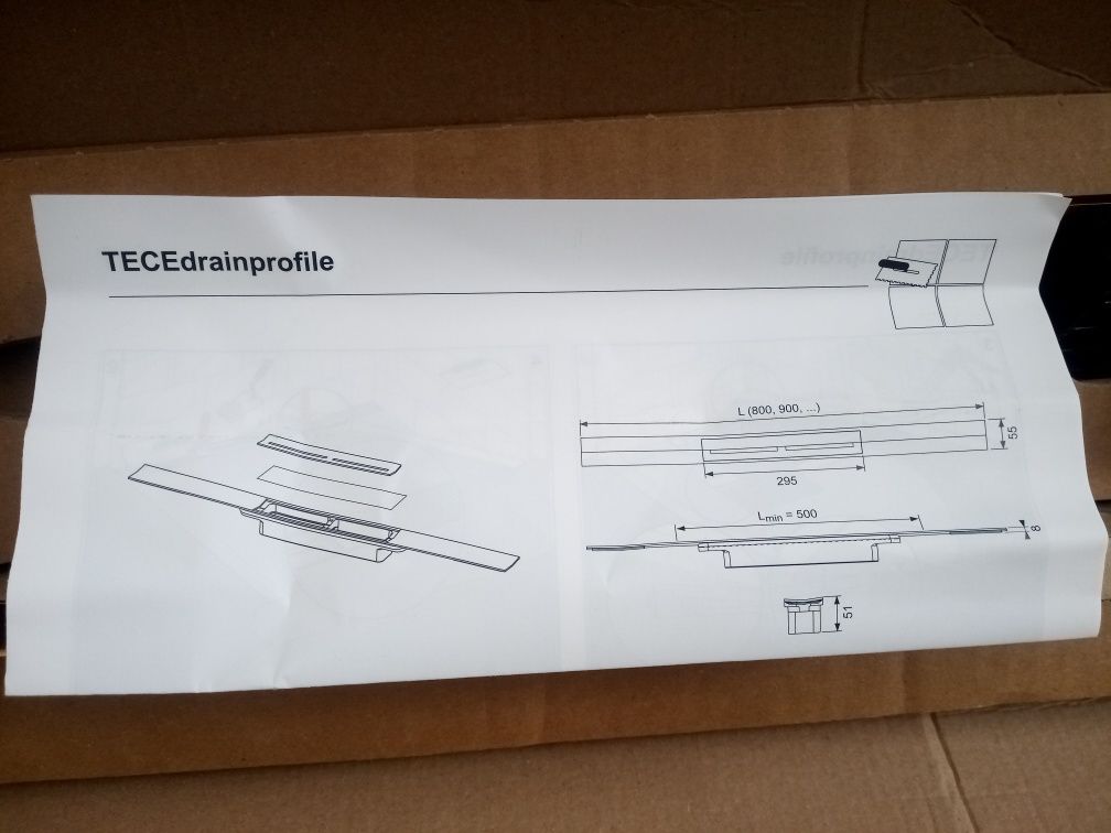 Tece drainprofile profil prysznicowy 800 mm nowy oryginał