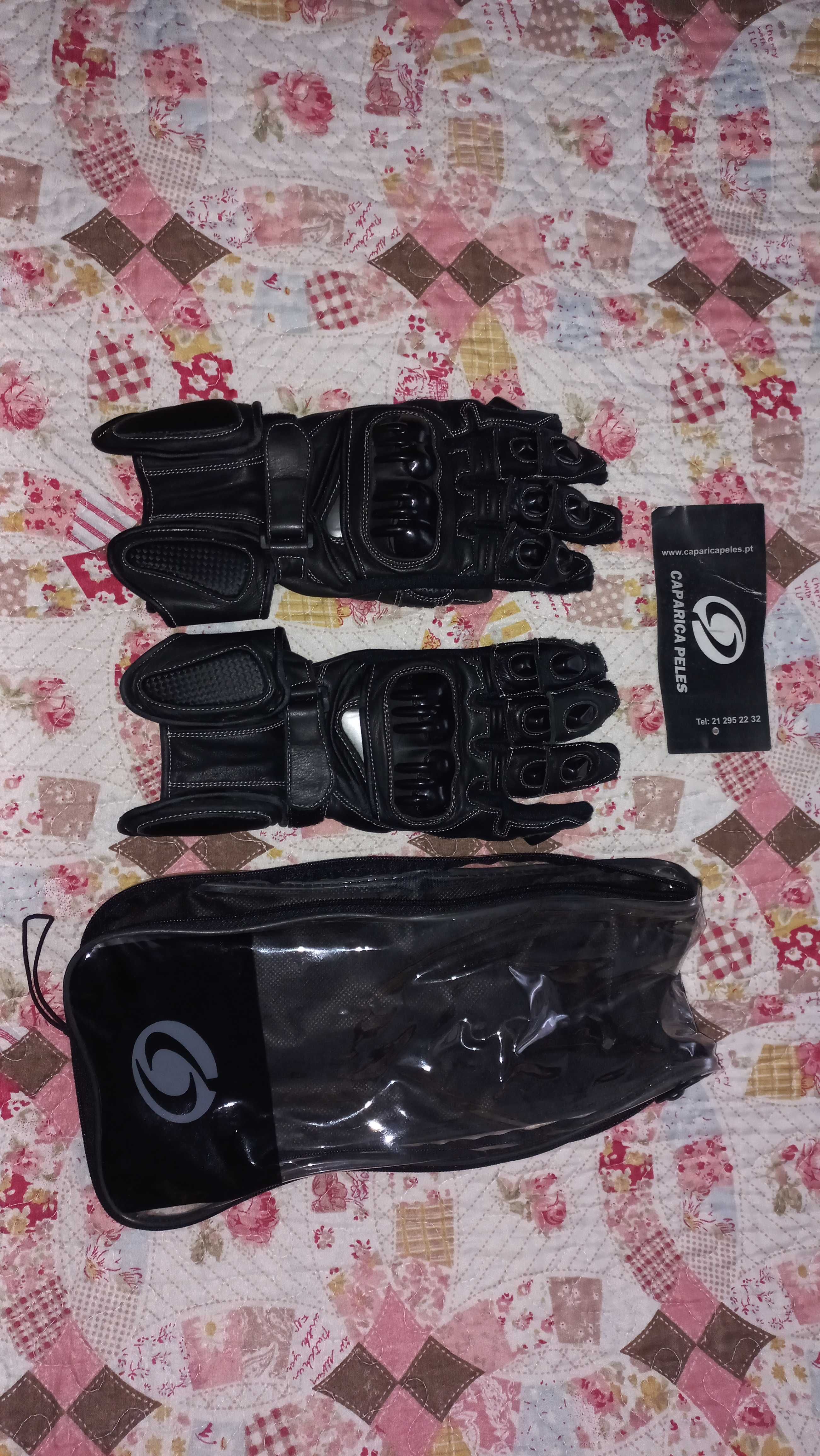 Luvas de proteção para moto, tamanho M, como novas