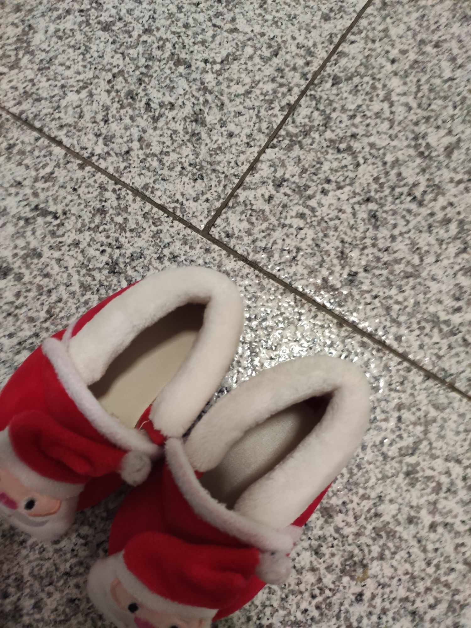 Pantufas bebé Pai Natal tamanho 18