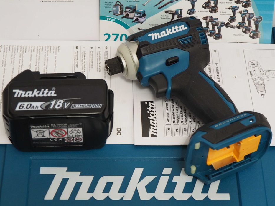 MAKITA DTD 171 zakrętarka udarowa klucz 180Nm +bateria 18v 6Ah Japan