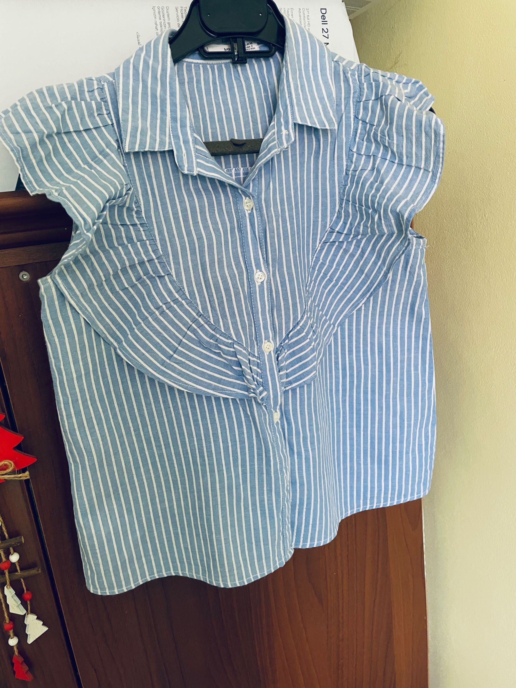 Блуза сорочка Mango в полоску