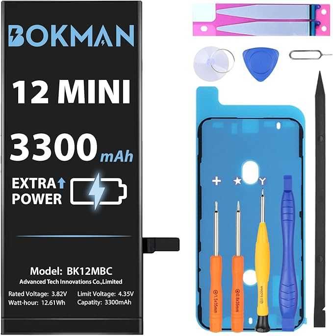 Bateria Bokman do iPhonea 12mini zamiennik zestaw narzędzi naprawczych