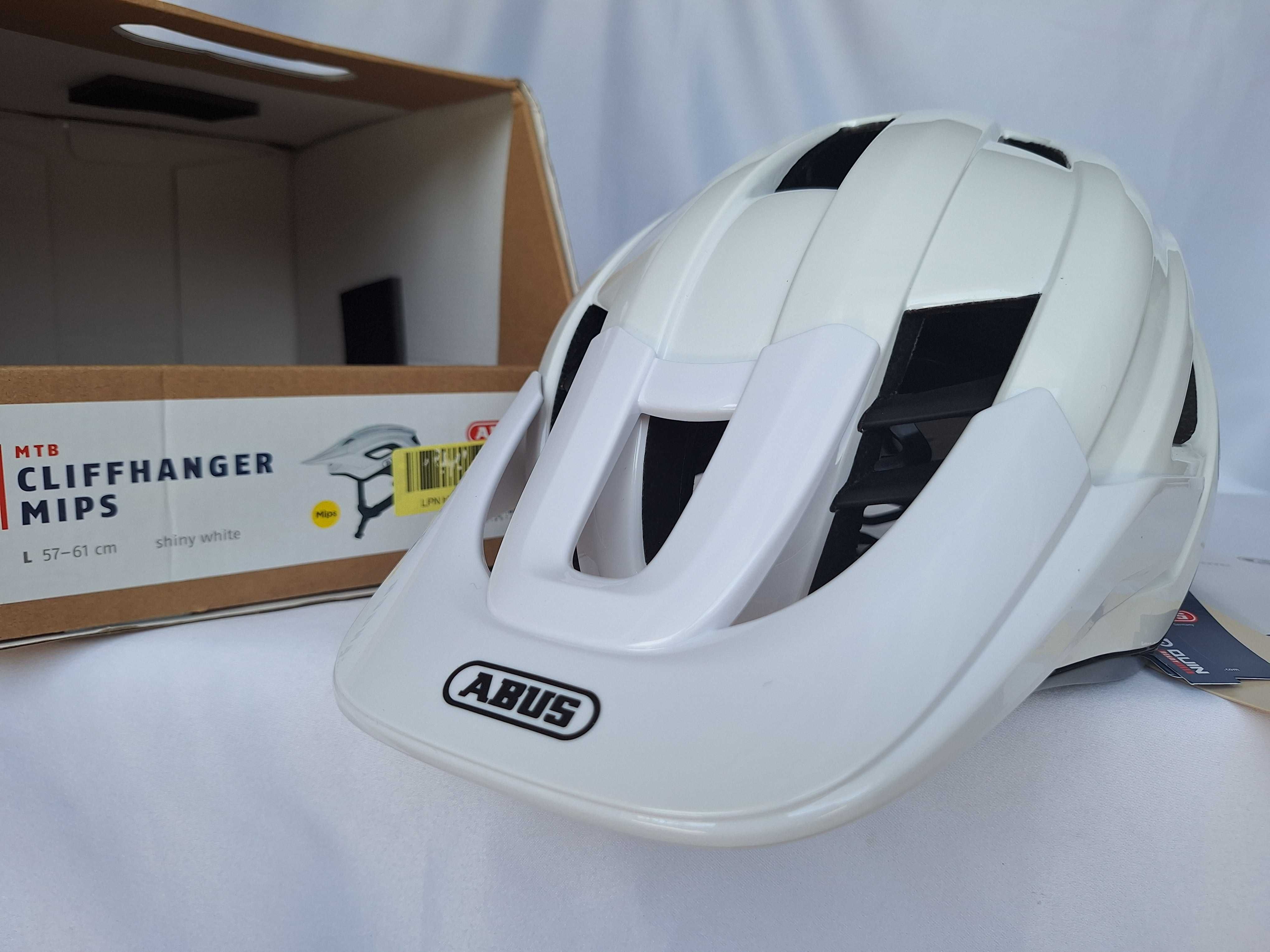 Kask rowerowy Abus Cliffhanger Mips Shiny White L 57-61cm