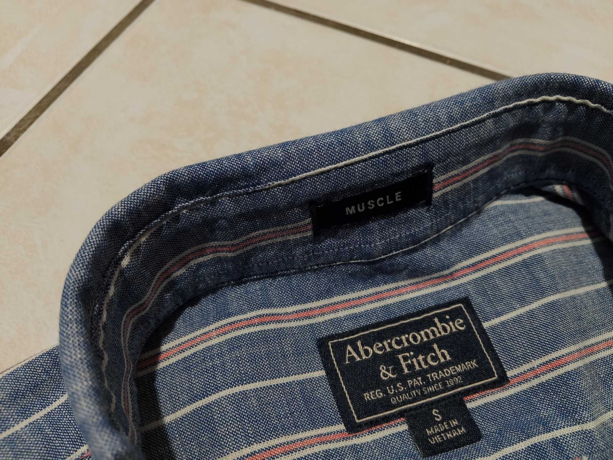 ABERCROMBIE & FITCH USA - NOWA! z LOGO Koszula Męska rozmiar M