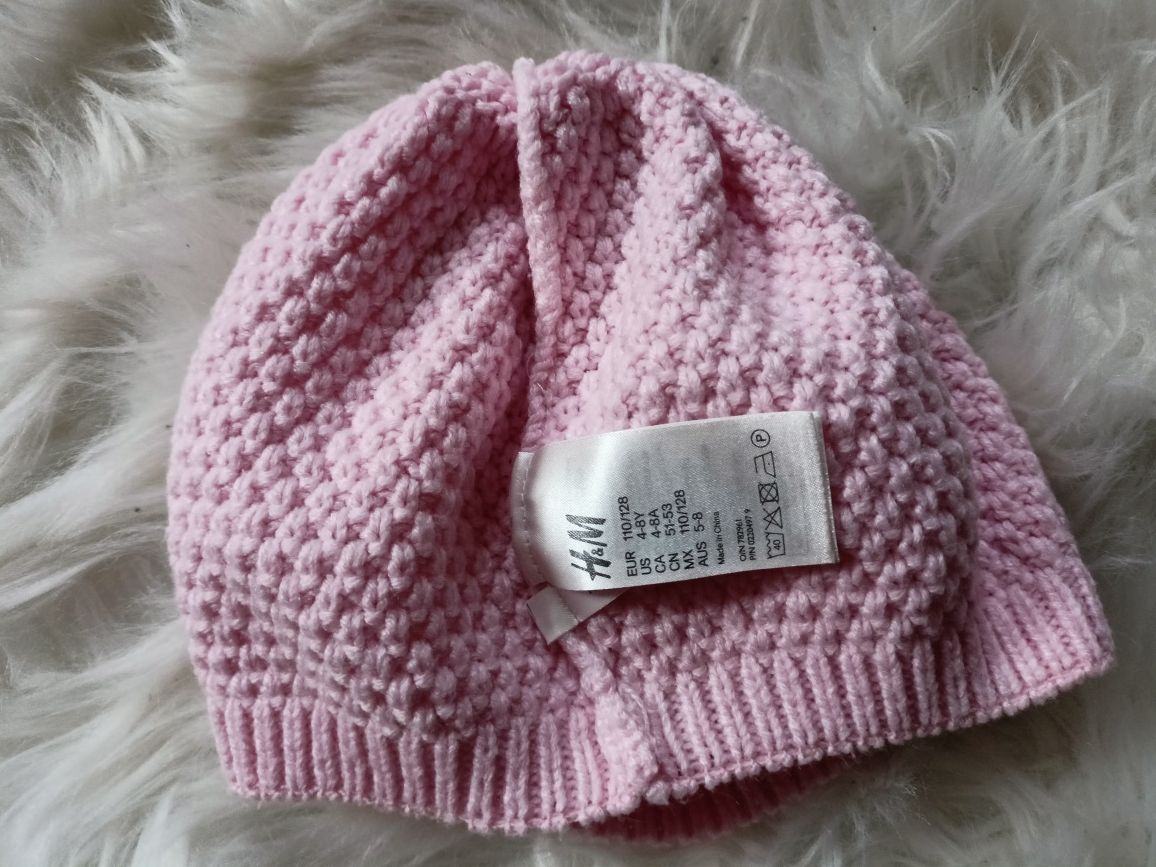 Różowa czapka H&M dla dziewczynki