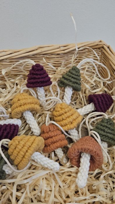 Zestaw zwieszek na choinkę, ozdoby światęczne, grzybki na choinkę