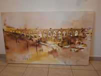 Quadro Lisboa em tons quentes