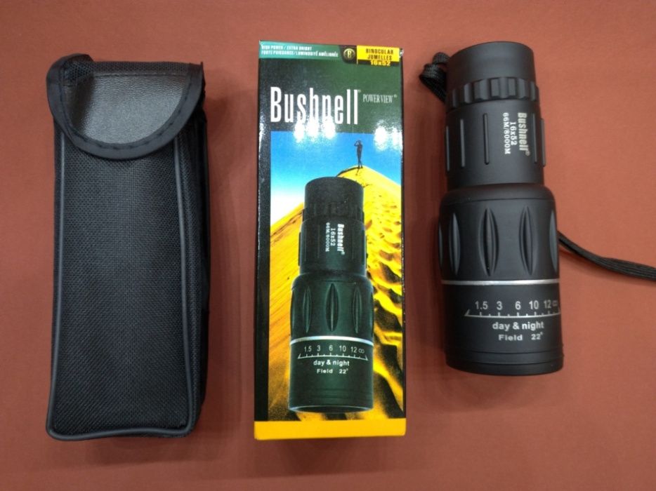 Монокуляр Bushnell 16X52 в чохлі монокль, підзорна труба, бінокль