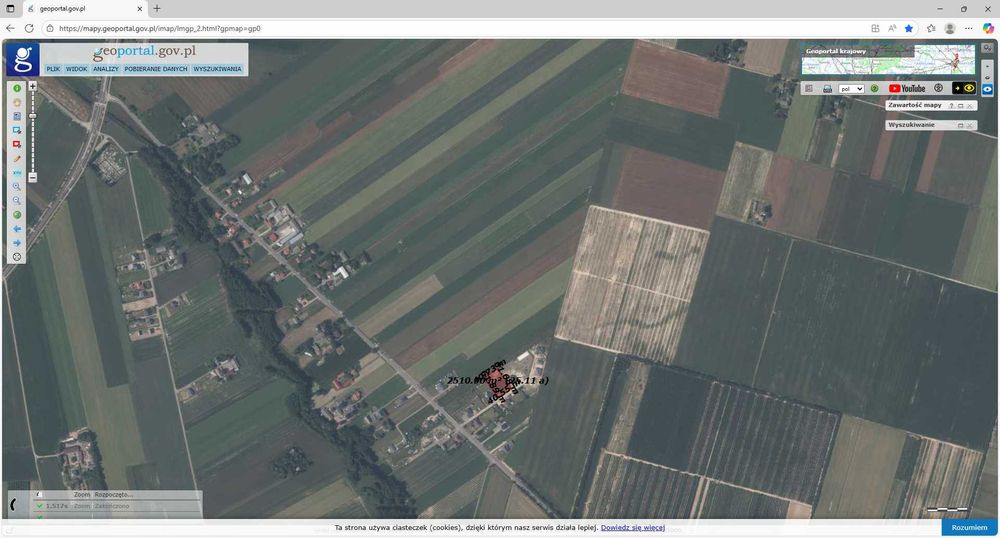 Sprzedam działkę budowlaną w Zosinie, gmina Bełżyce, powiat lubelski