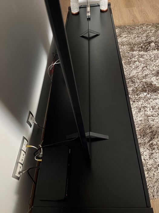 móvel de sala de madeira Wengue preto + 2 prateleiras