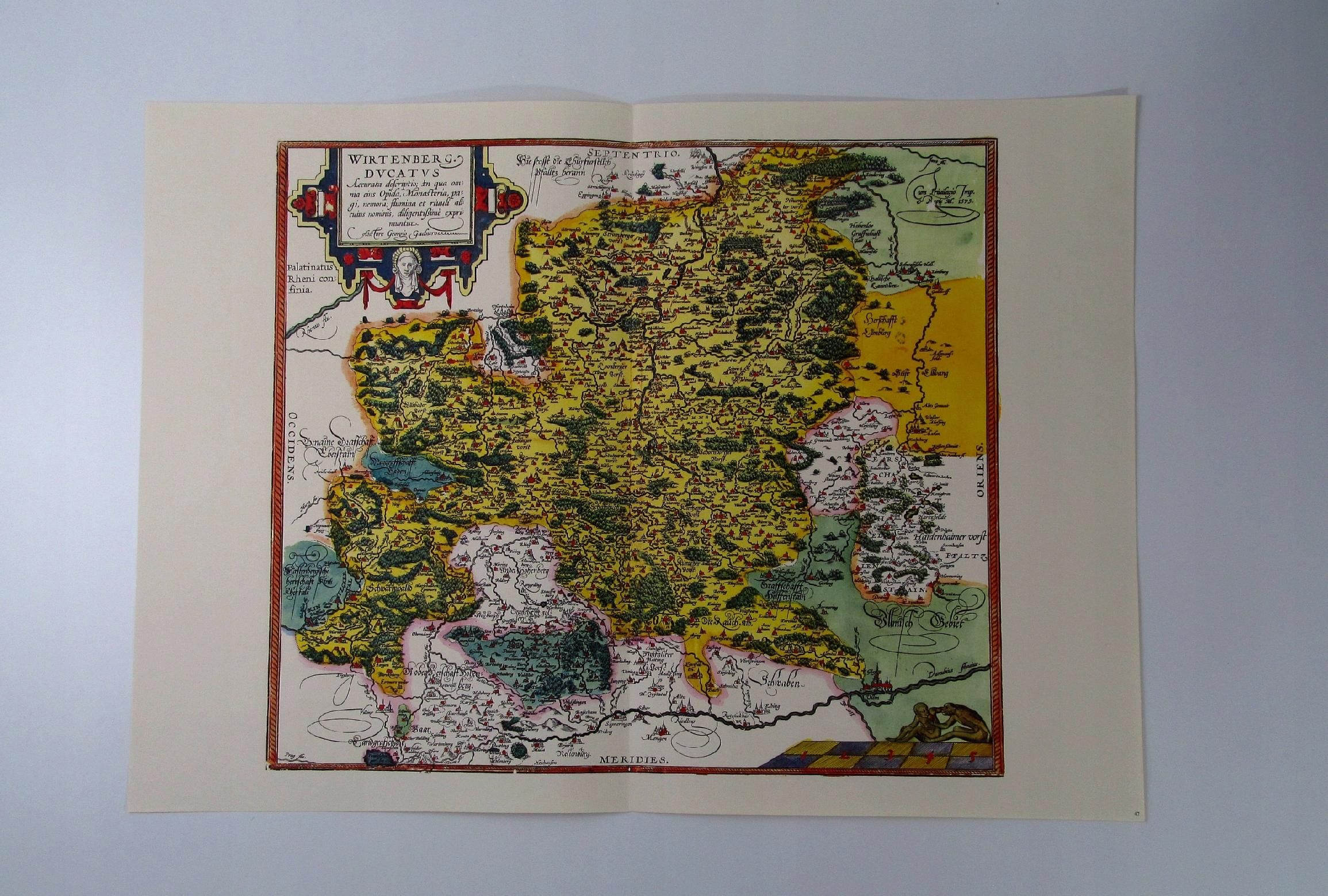 stara barwna mapa 1595r niemcy europa 47