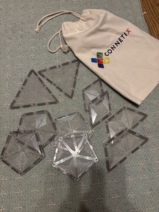 Connetix zestaw przeźroczyste klocki magnetyczne