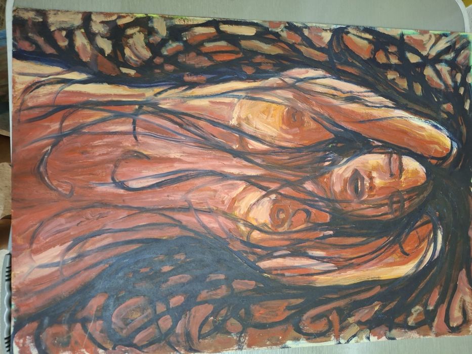 Quadro pintura óleo? Sobre cartão sexy