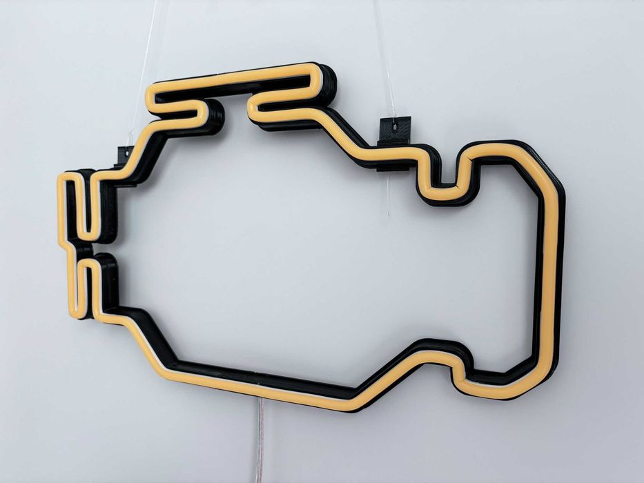 Неонова вивіска Check engine 400x240 Жовтий