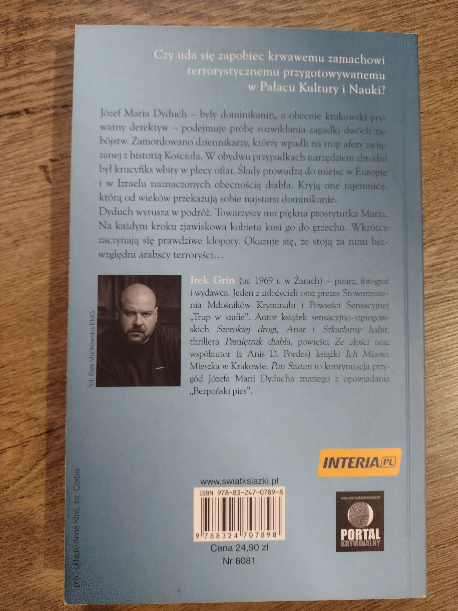 Książka triller Pan Szatan Irek Grin