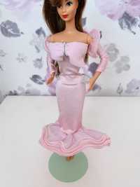 Sukienka, rękawiczki ubranie dla lalki Barbie Perfume pretty, vintage