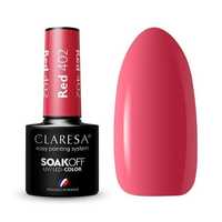 Claresa Soak Off Uv/Led Red Lakier Hybrydowy 402 5G (P1)