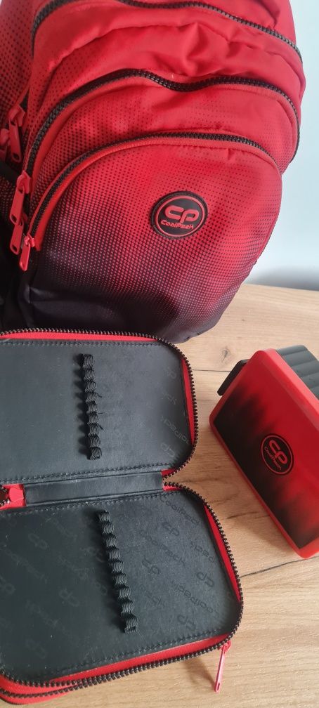 Plecak CoolPack GRADIENT CRANBERRY i akcesoria piórnik + śniadaniówka