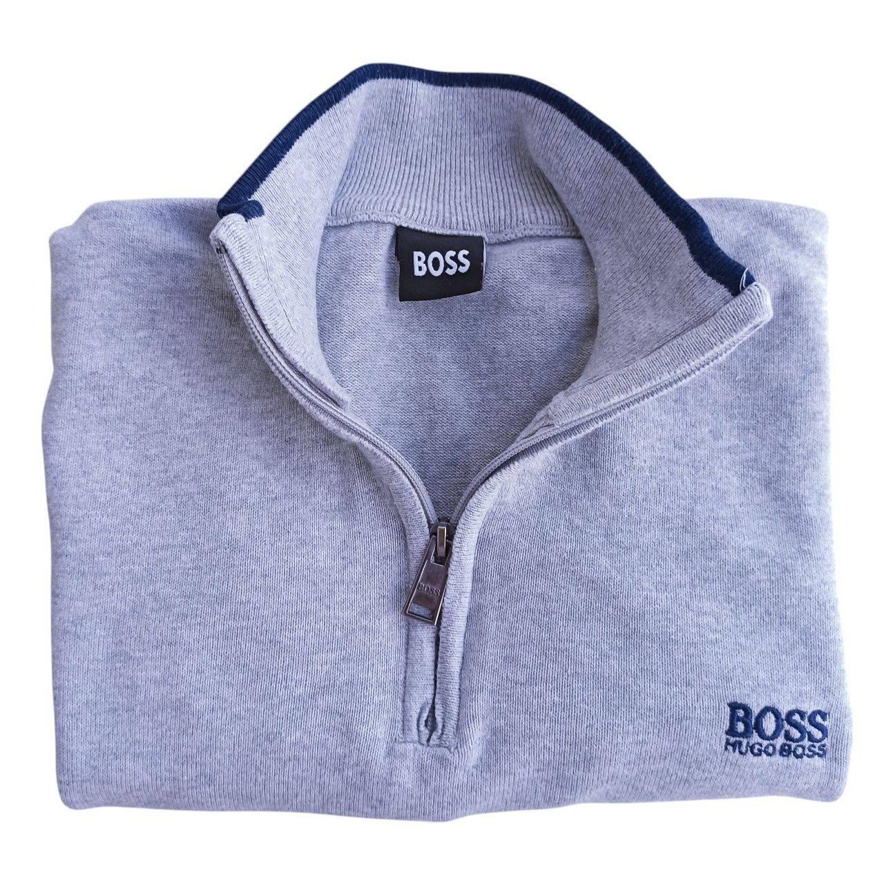 Hugo Boss  oryginalna  szara bluza ze  stójką  rozmiar M