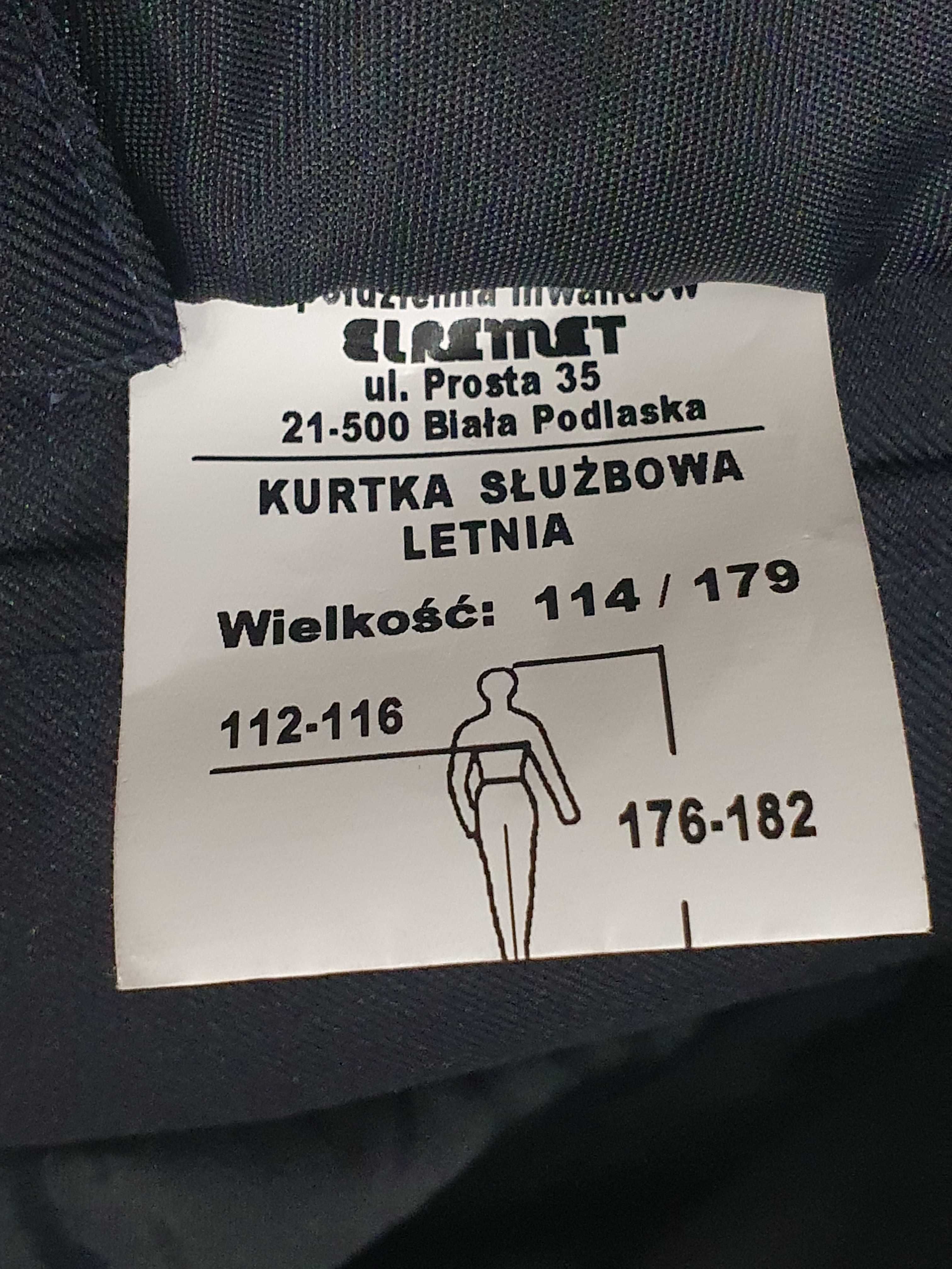Kurtka służbowa letnia policyjna, roz. 179/114cm, STAN IDEALNY