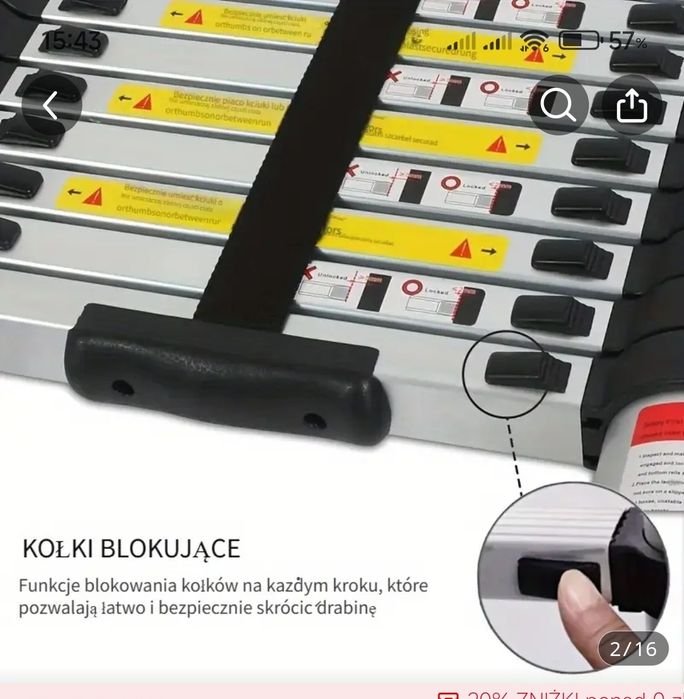 Drabina rozkładana 2.6 m