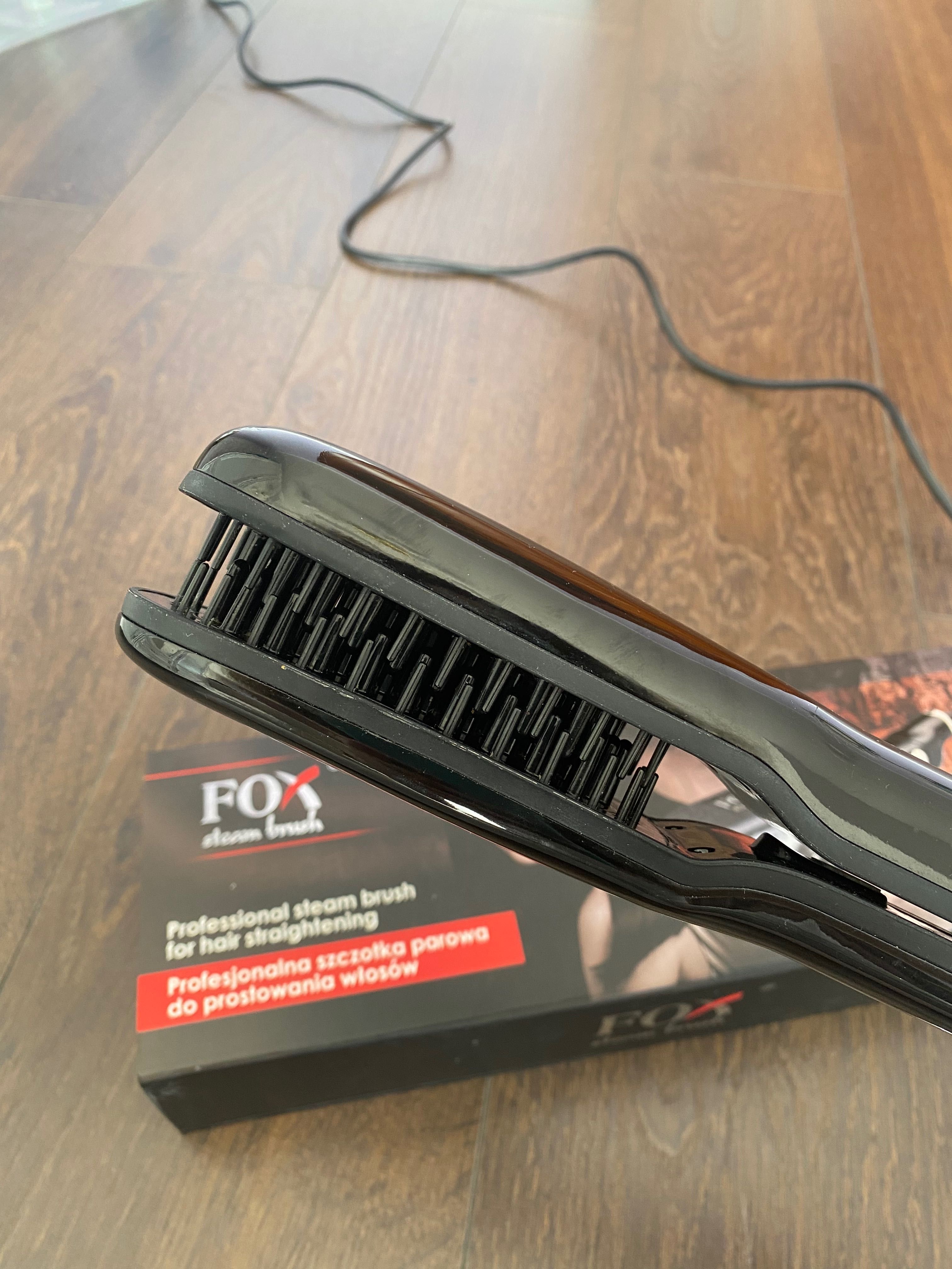 Szczotka parowa prostownica Fox Steam brush czarna czerń professional