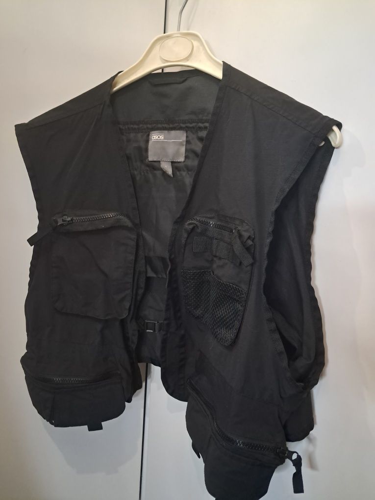 Kamizelka czarna techwear