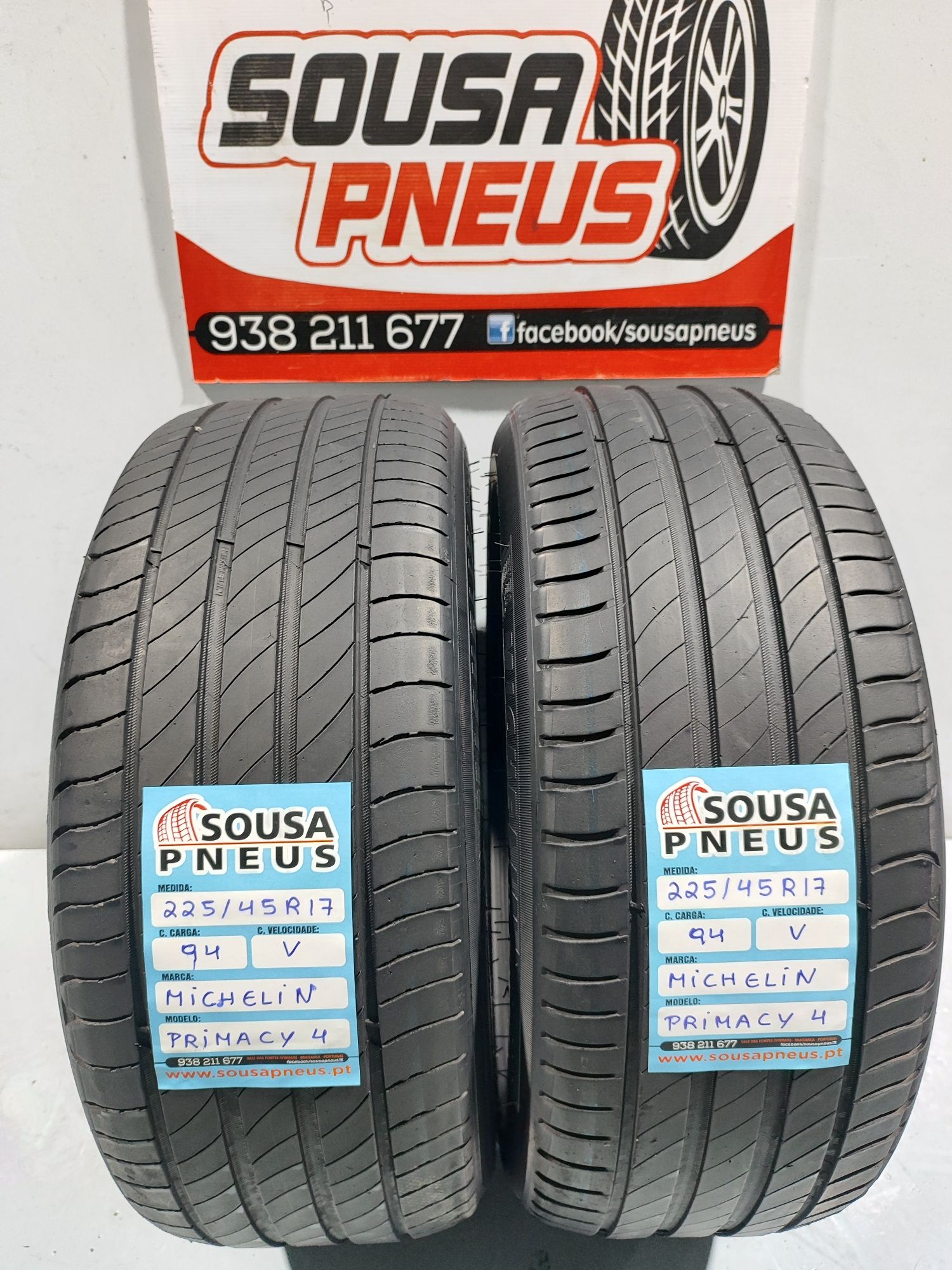 2 pneus semi novos 225-45R17 Michelin - Oferta dos Portes