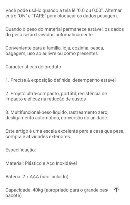 Balanca electrónica digital até 40kg