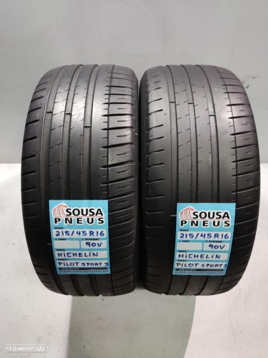 2 pneus semi novos 215-45r16 michelin - oferta dos portes